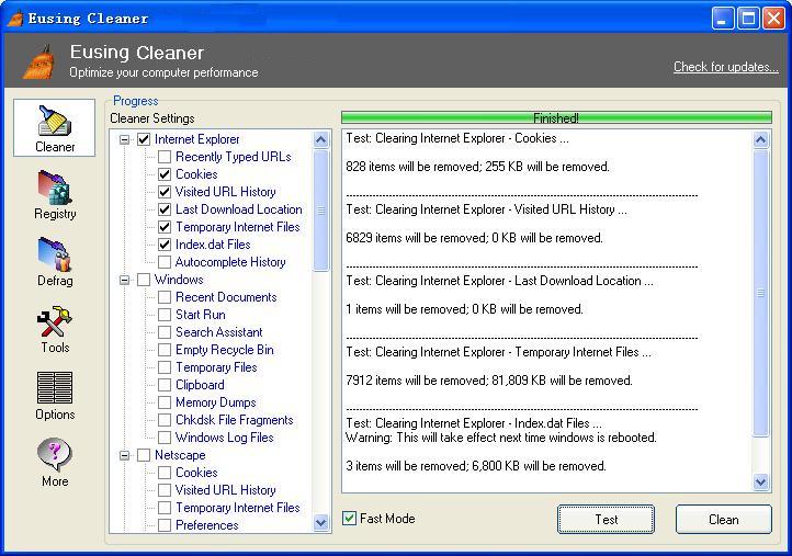 Eusing Cleaner software