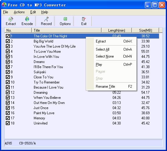 Free CD to MP3 Converter software